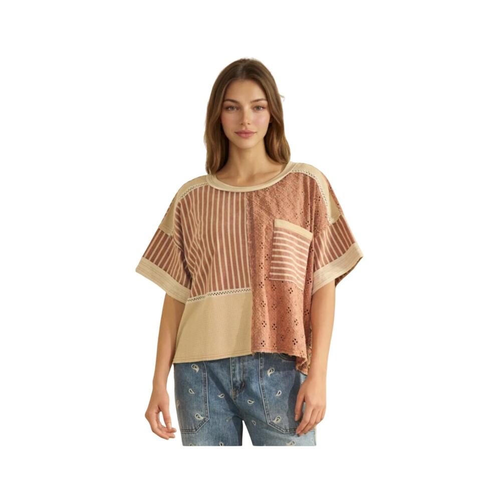 Oli & Hali Crotchet Lace-Up Side Top XS